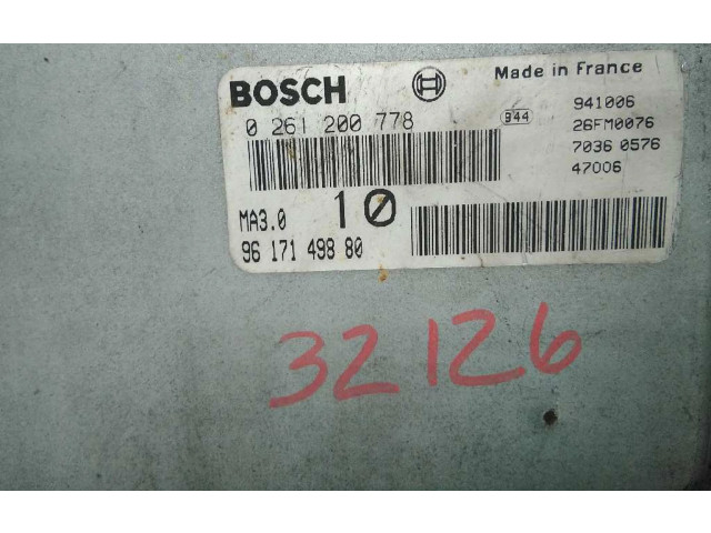 Блок управления двигателя 9617149880, 32126 Citroen ZX