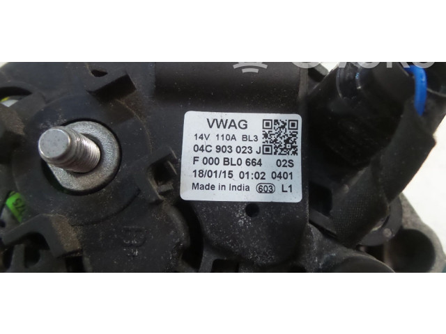 Генератор 04C903023J, 04C903023D   Skoda Citigo      