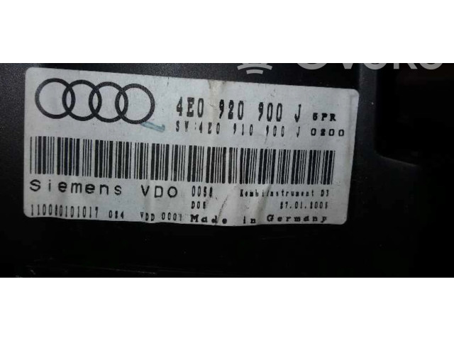 Панель приборов 4E0920900J Audi A8 S8 D3 4E