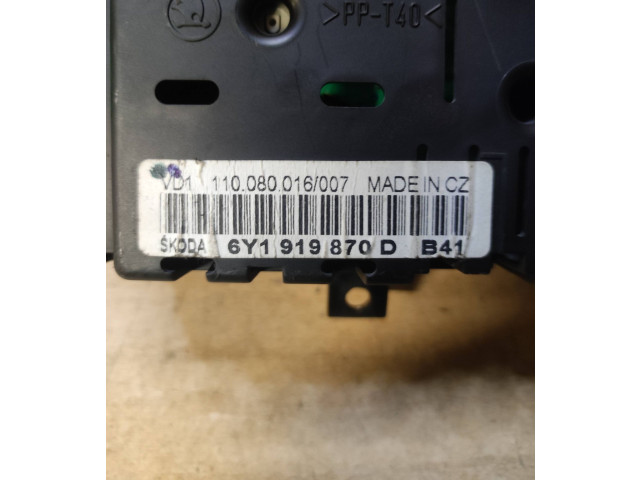 Панель приборов 6Y1919870D Skoda Fabia Mk1 (6Y)