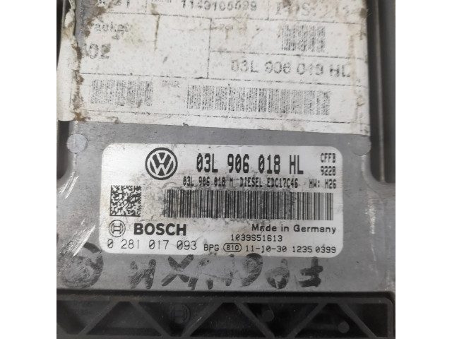 Řídící jednotka 03L906018HL, 0281017093 Seat Alhambra (Mk2) 2011