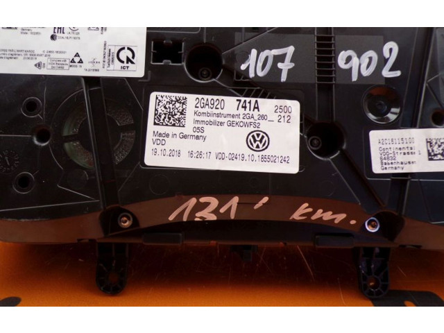 Přístrojová deska Volkswagen T-Roc 2017 2GA920741A, 2GA920741A