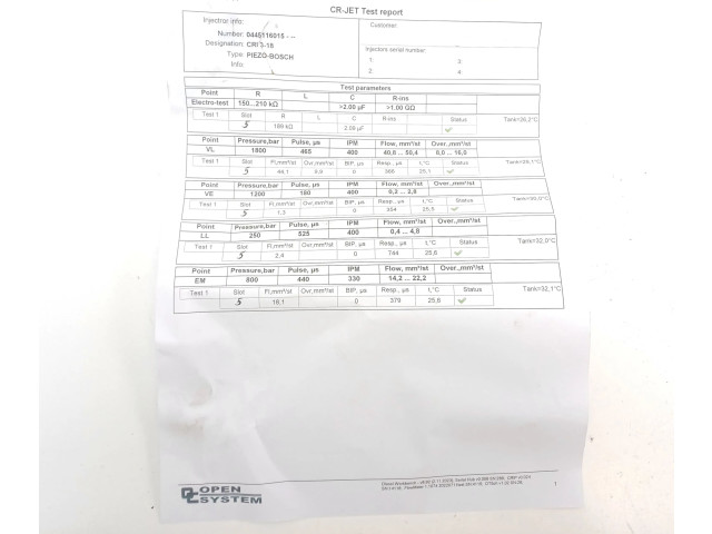 Форсунка 0445116015 Audi A5 8T 8F CCW