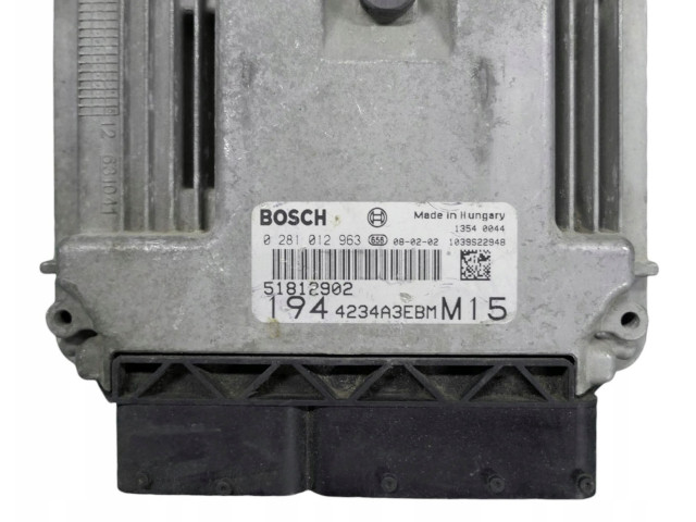 Řídící jednotka 51812902, 0281012963   Fiat Croma 2007