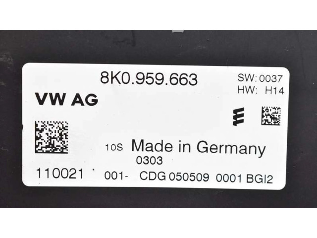 Блок управления двигателем Блок управления 8K0959663, 8K0959663 Audi A3 S3 A3 Sportback 8P