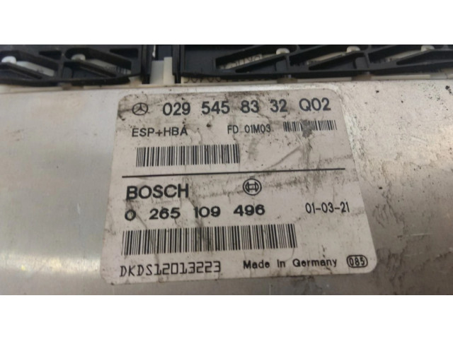 Řídící jednotka 0295458332, 0265109469 Mercedes-Benz A W168 2005