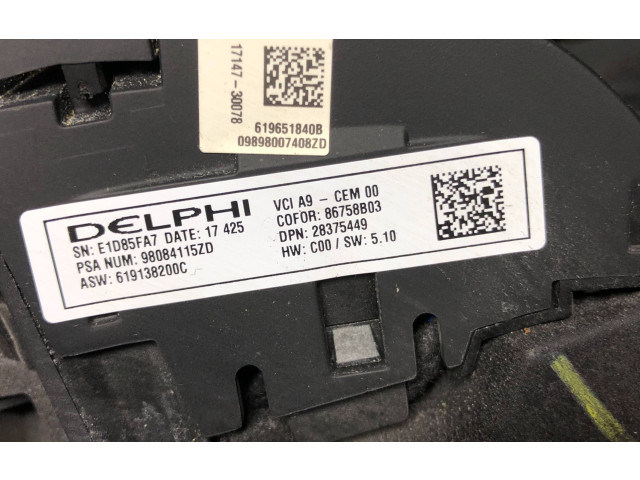 Руль Peugeot 2008 I  2013 - 2019 года 98084115ZD      