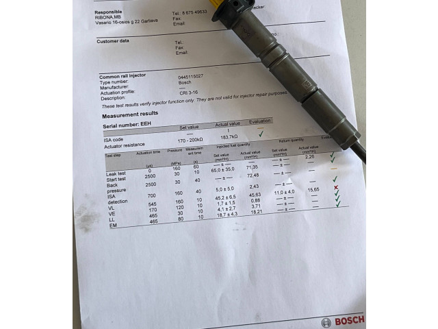 Форсунка A6420700587, 0445115027    Mercedes-Benz R W251   