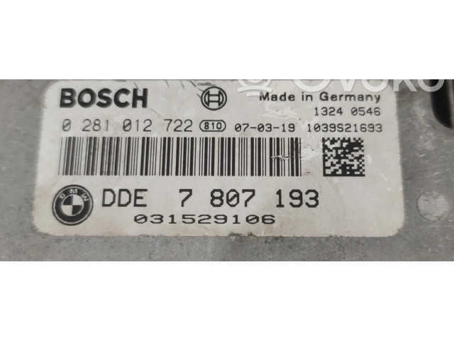 Комплект блоков управления 0281012722, 0281012722   Mini One - Cooper Coupe R56