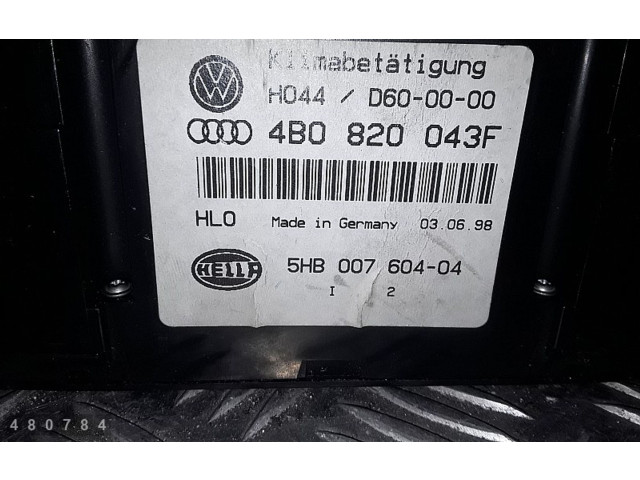 Блок управления климат-контролем 4B0820043F   Audi A6 S6 C5 4B
