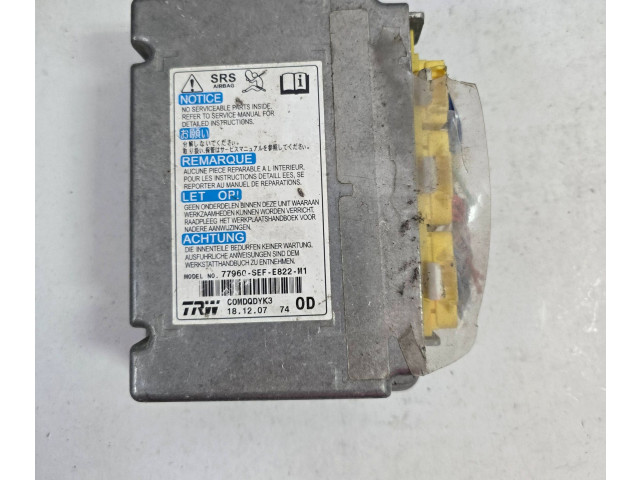Блок подушек безопасности 77960SEFE822M1 Honda Accord