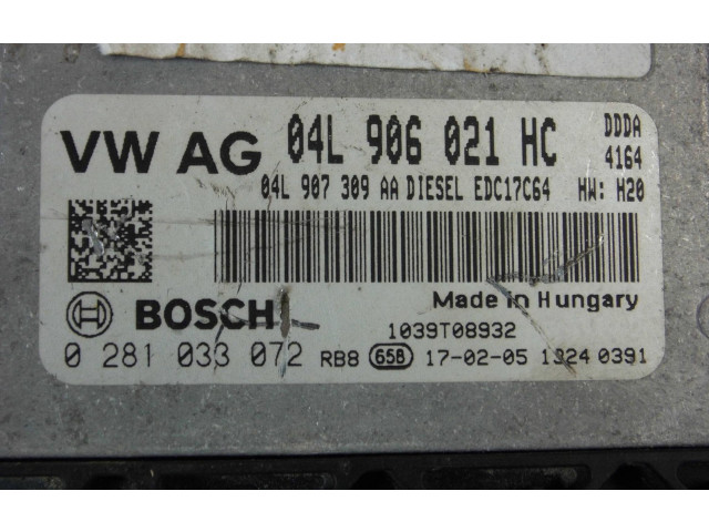 Блок управления двигателя 04L906021HC, 04L907309AA   Audi A6 S6 C7 4G