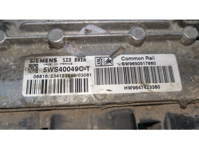 Řídící jednotka 9650517880, 9647423380 Citroen Berlingo 2004