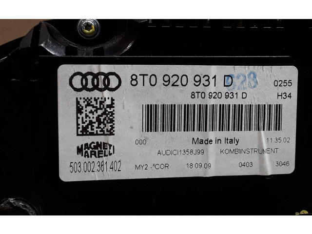 Přístrojová deska Audi A5 8T 8F 2010 8T0920931D