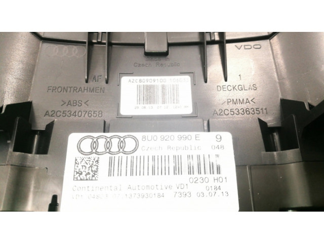 Панель приборов 8U0920990E, A2C80909100 Audi Q3 8U