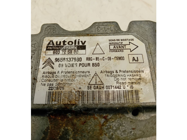 Блок подушек безопасности 603725800, 9658137980 Citroen C4 I