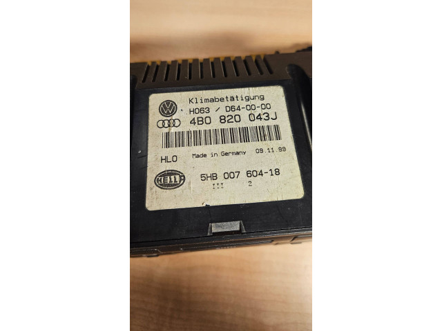 Блок управления климат-контролем 4B0820043J, 5HB00760418   Audi A6 S6 C5 4B