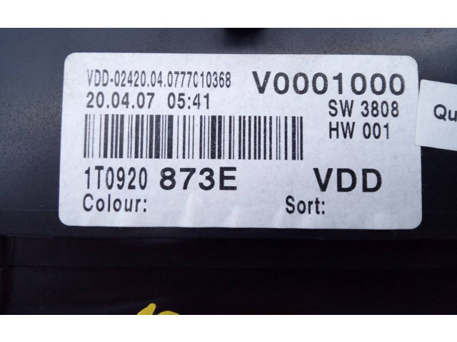 Панель приборов 1T0920873E, E2-A1-23-2 Volkswagen Touran I