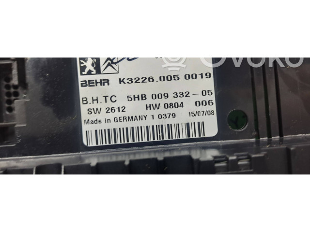 Блок управления климат-контролем 96829415ZD, 5HB00933205   Citroen C5