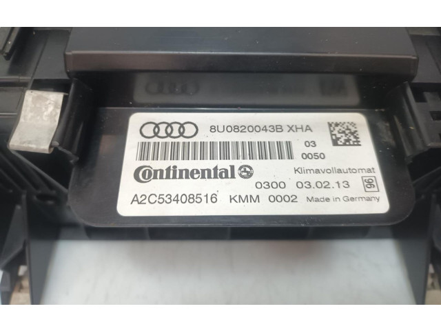 Блок управления климат-контролем 8U0820043B Audi Q3 8U