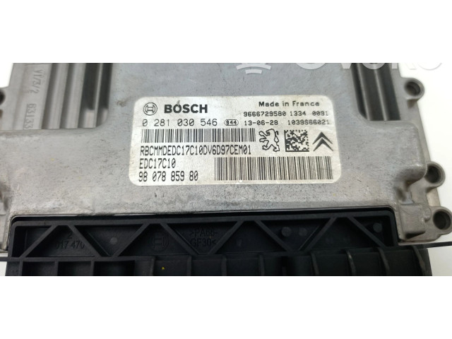 Блок управления двигателя 0281030546, 9807885980 Citroen Berlingo