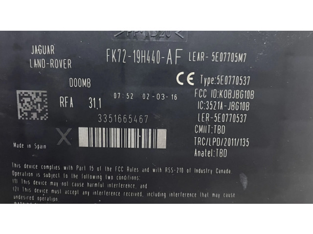 Блок управления FK7219H440AF Jaguar XF X260