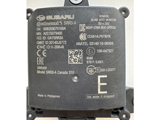 Датчик слепых зон 87611SJ001 Subaru Forester SK