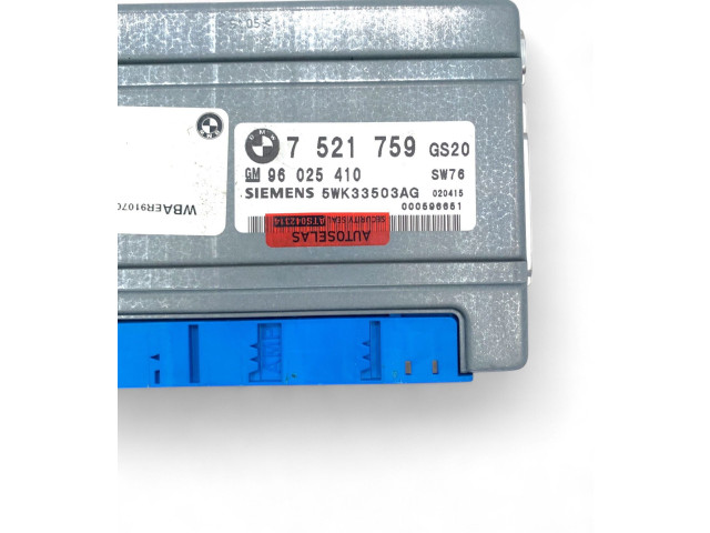 Блок управления коробкой передач 7521759, 5WK33503AG   BMW 3 E46