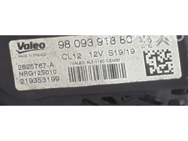 Генератор 9809391880   Peugeot 2008 I      