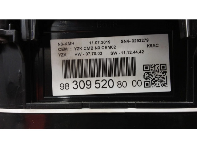 Přístrojová deska  Citroen Berlingo 2020 9830952080  