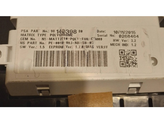 Панель приборов 9814039880, 9814682180 Citroen DS4