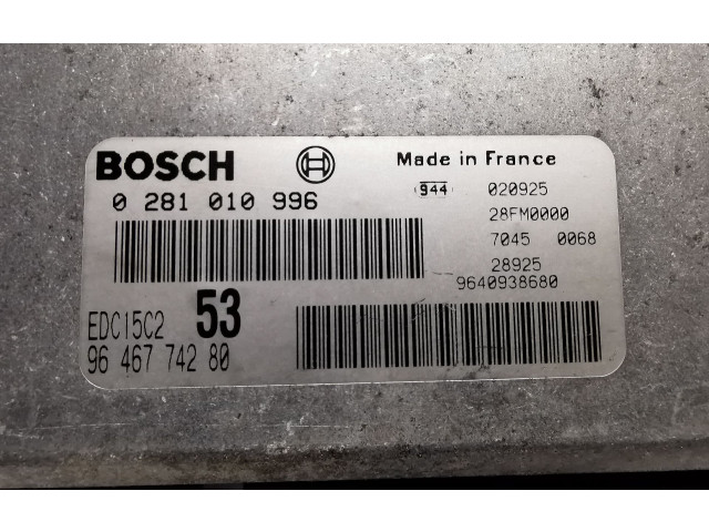 Motorsteuergerät/-modul 9646774280, 0281010996 Citroen Xsara