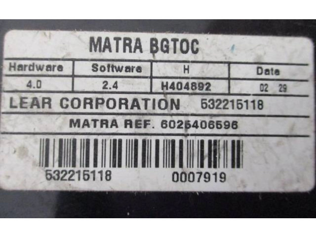 Блок комфорта 6025406596, 532215118 Renault Avantime