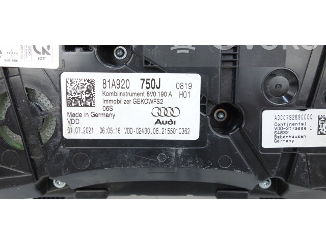Панель приборов 81A920750J, 81A920750J Audi Q2 -