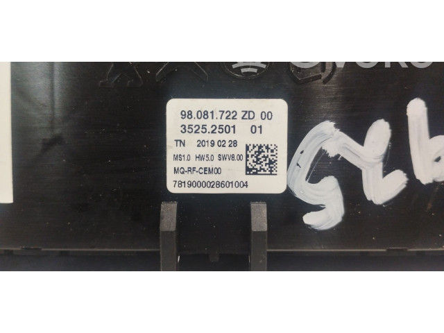 Блок управления 98081722ZD   Peugeot Partner III