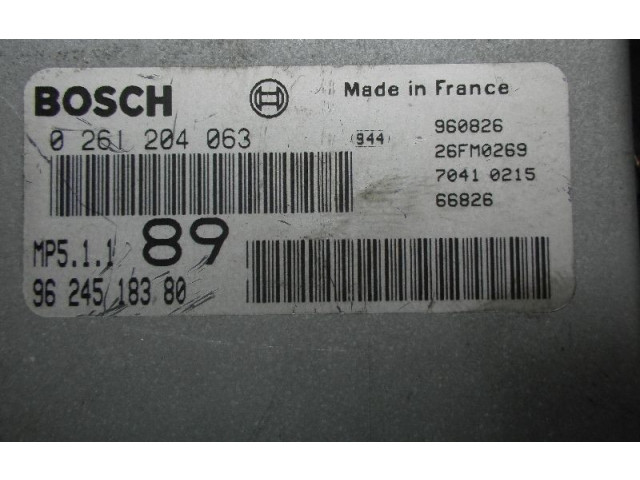 Řídící jednotka 9624518380 Peugeot 406 1997