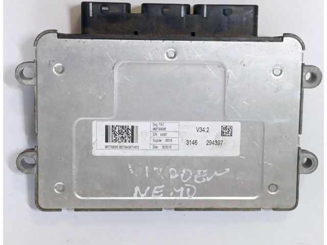 Блок управления двигателя 9667399580, V342 Citroen Nemo