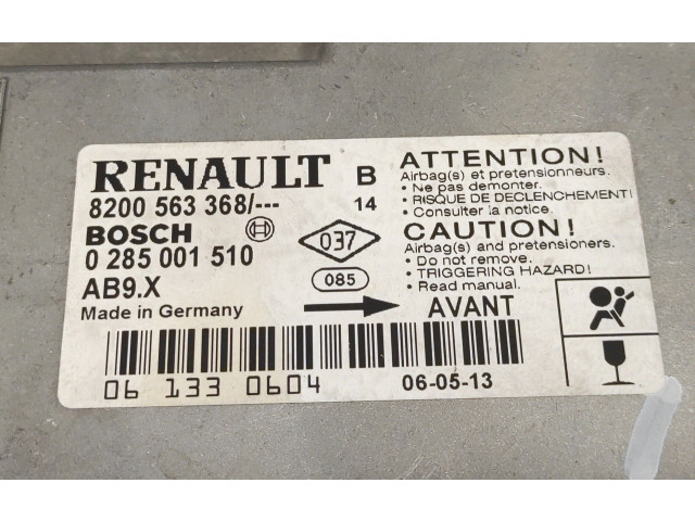 Блок подушек безопасности 8200563368, 0285001510   Renault Clio III