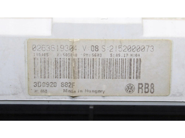 Панель приборов 3D0920882F   Volkswagen Phaeton       