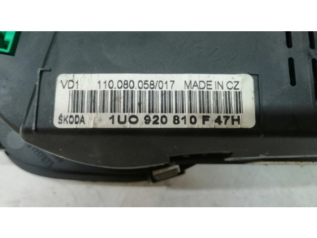 Панель приборов 1U0920810F   Skoda Octavia Mk1 (1U)       