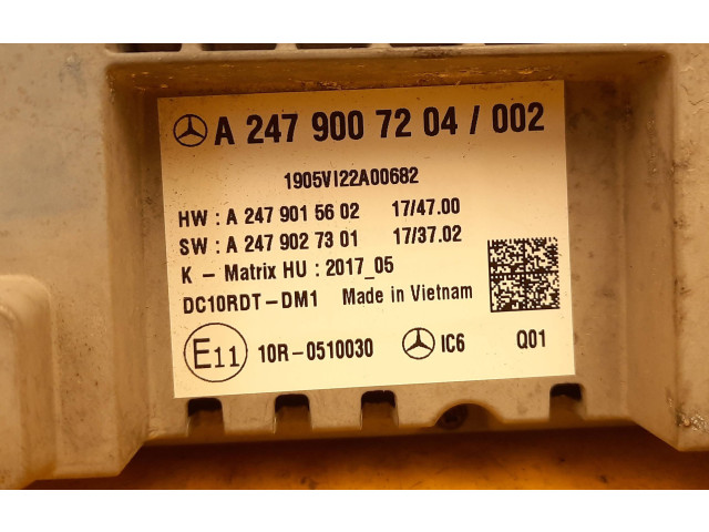 Přístrojová deska Mercedes-Benz B W247 2018 A2479007204, A2479015602