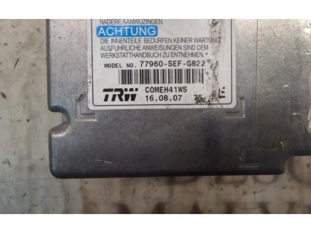 Блок подушек безопасности 77960SEF309, 77960SEFG822 Honda Accord