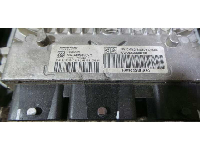 Блок управления двигателя 9660300280, 5WS40285C-T   Citroen C3