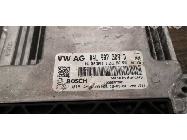 Блок управления двигателя 04L907309D, 0281018498 Skoda Octavia Mk3 (5E)