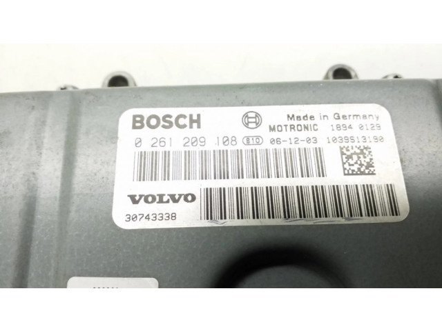 Блок управления двигателя 30743338, 0261209108 Volvo S80