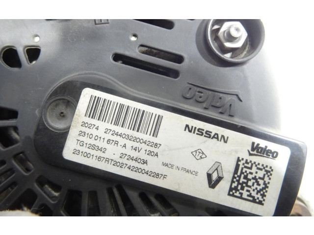 Генератор 231001167R, 031680 Dacia Sandero