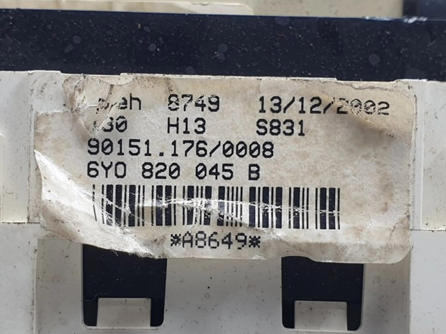 Блок управления климат-контролем 6Y0820045B, 90151176   Skoda Fabia Mk1 (6Y)