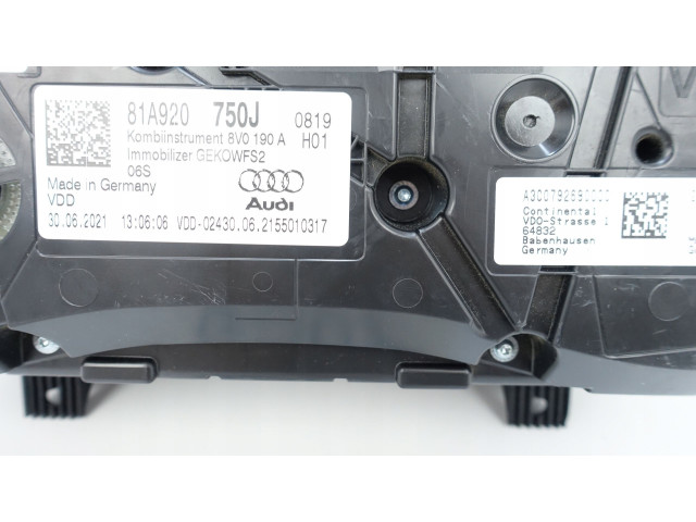 Панель приборов 81A920750J, 81A920750J Audi Q2 -