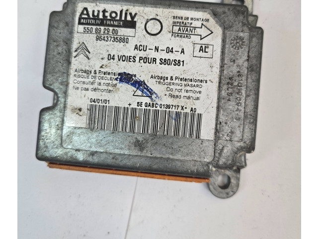 Блок подушек безопасности 9643735880, 550892900   Citroen Saxo