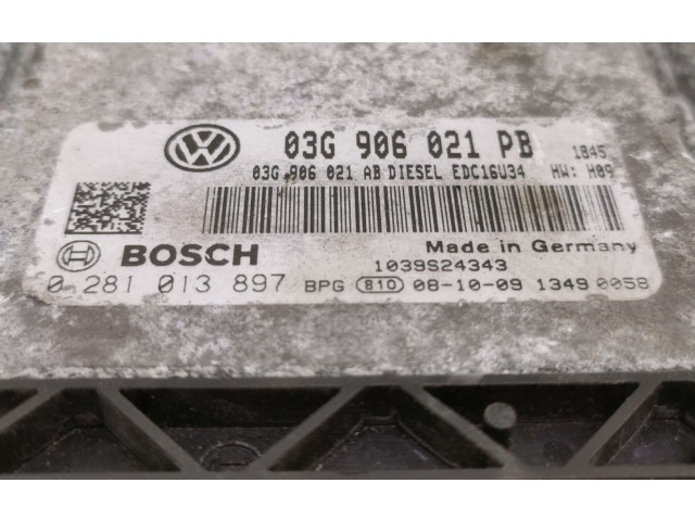 Блок управления двигателя 03G906021PB, 03G906021   Volkswagen PASSAT B6
